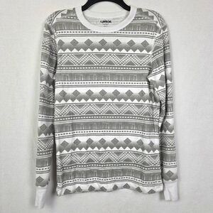 Carbon Mens Gray Aztec Thermal Shirt Small